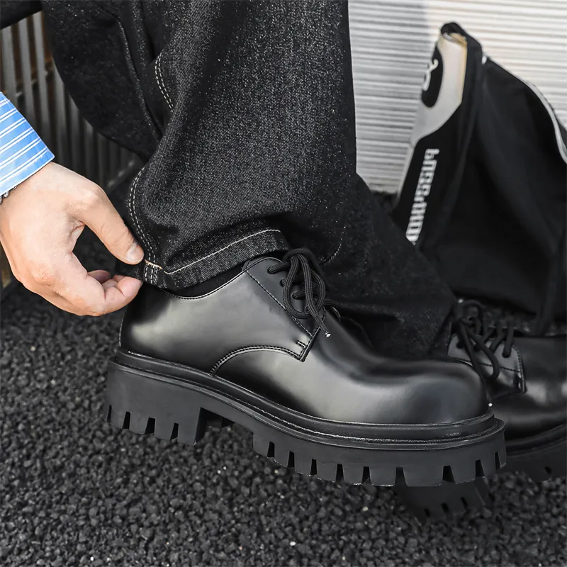 MUYI Cushioning, Breathable, Height Increasing Low Top Casual Shoes Unisex Black-5