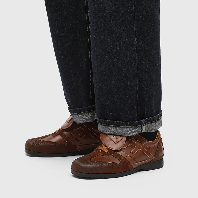 MUYI Breathable Low Top Casual Shoes Unisex Brown-6