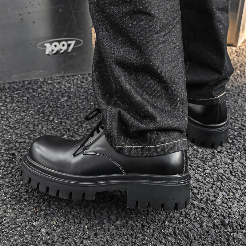 MUYI Cushioning, Breathable, Height Increasing Low Top Casual Shoes Unisex Black-6