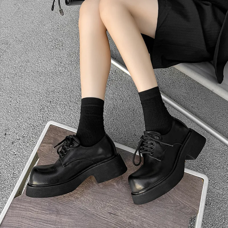 MUYI Breathable Height Increase Low Top Casual Shoes Unisex Black-9