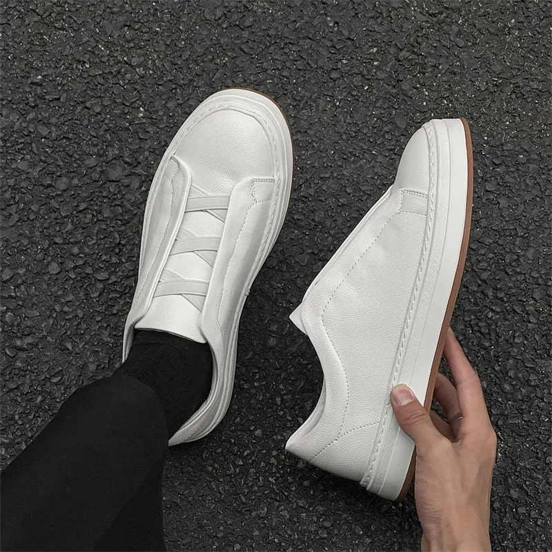 MUYI Low Top Skateboard Shoes Men's White-2