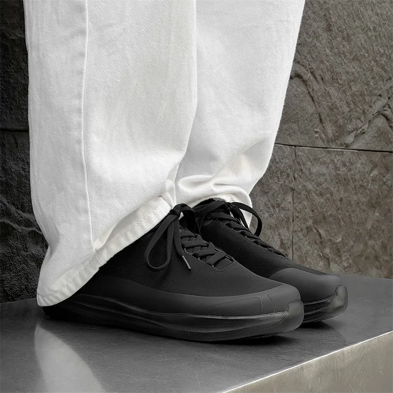 MUYI Casual Shoes Men Low Top Black/White-10