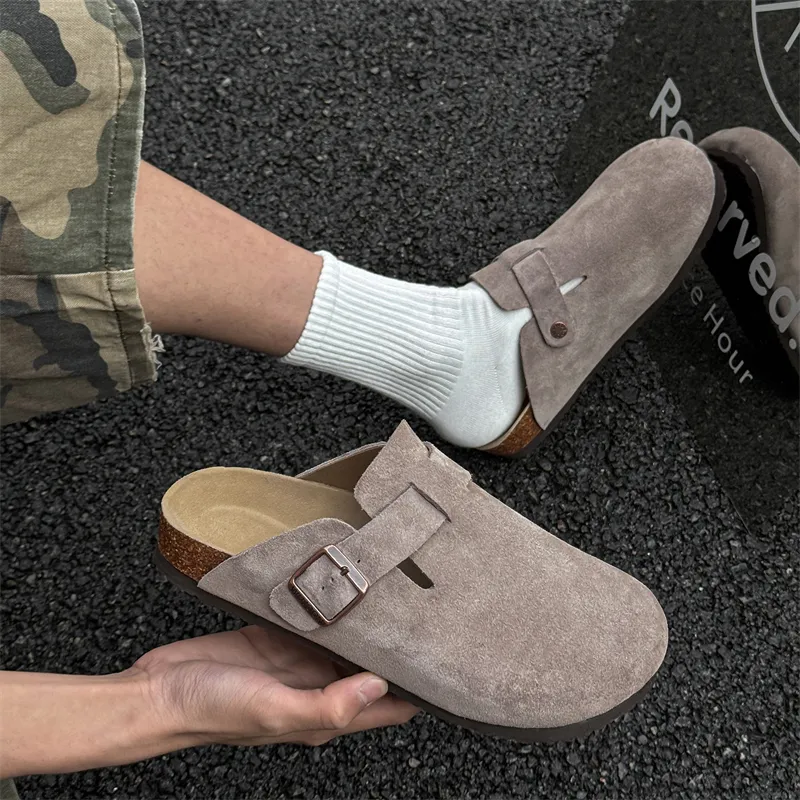 MUYI Rubber Sole Closed Toe Slippers Unisex-16