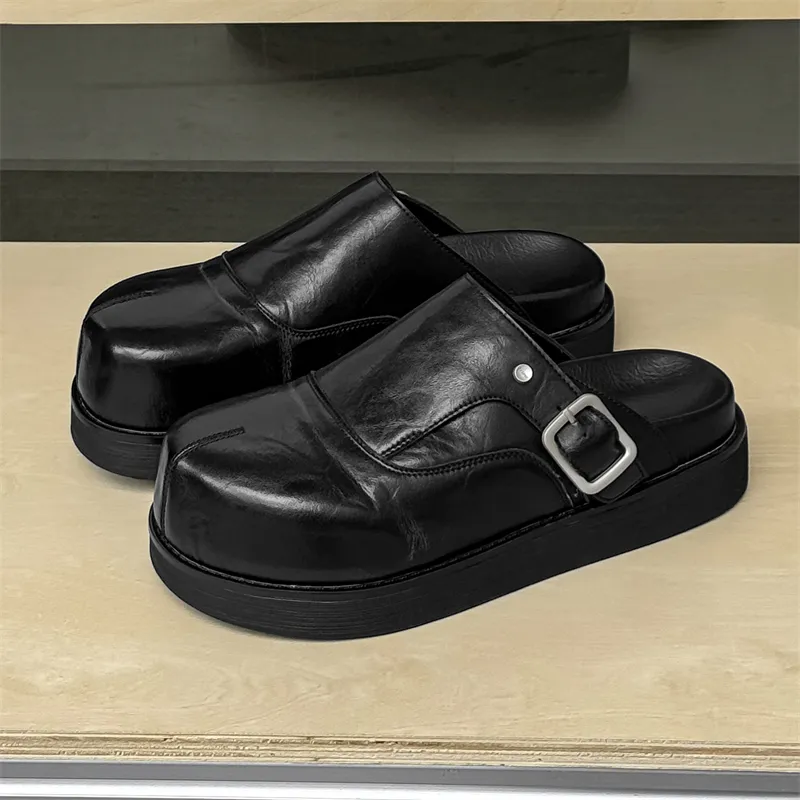MUYI Closed Toe Slippers Unisex Black-7