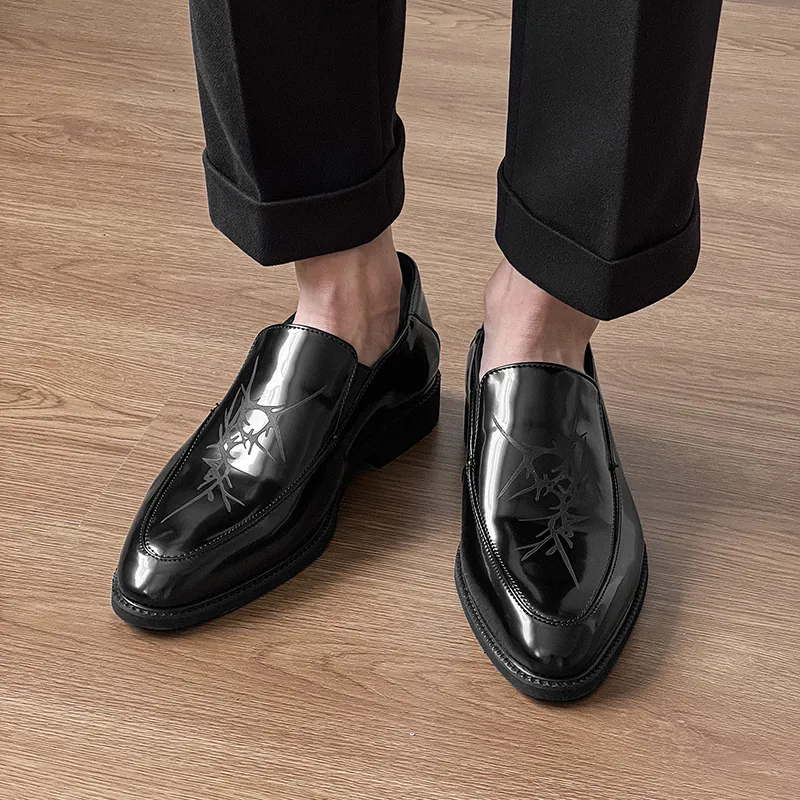 MUYI Men's Casual Shoes Men Low Top Black-6