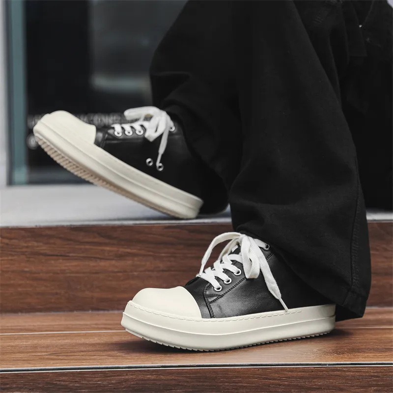 MUYI Low Top Skateboard Shoes Unisex Black-6