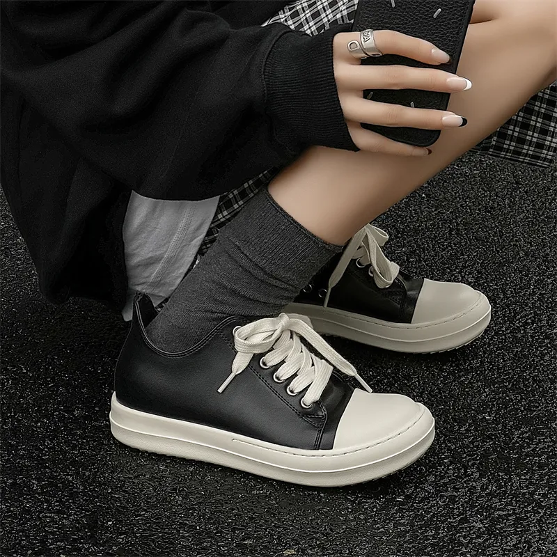 MUYI Low Top Skateboard Shoes Unisex Black-9