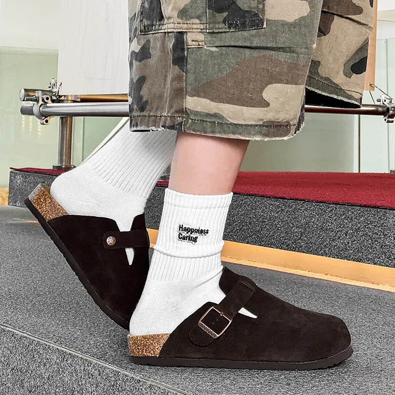 MUYI Rubber Sole Closed Toe Slippers Unisex-34