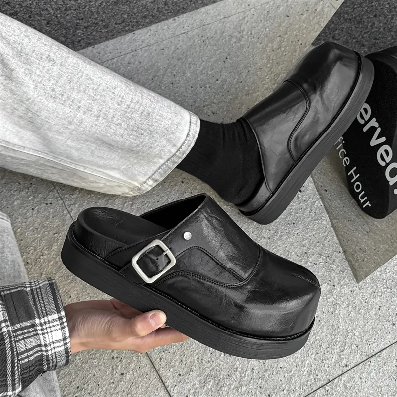 MUYI Closed Toe Slippers Unisex Black-2