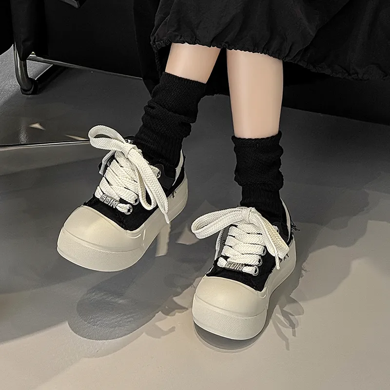 MUYI Breathable Height Increase Low Top Casual Shoes Unisex Black-10