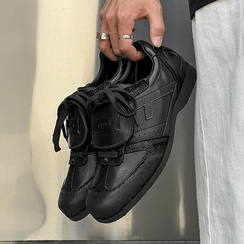 MUYI Low Top Casual Shoes Unisex Black-2
