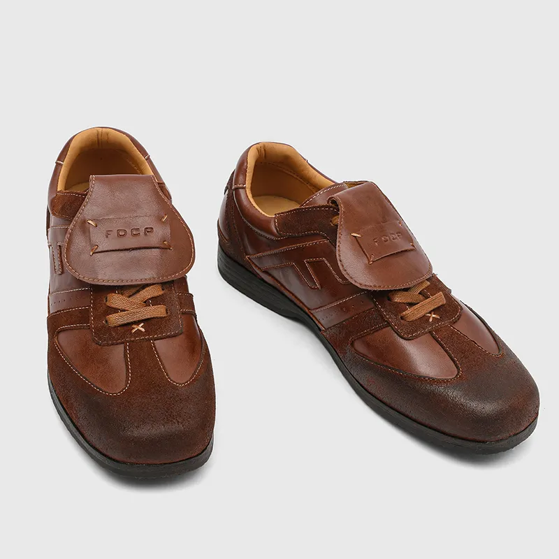 MUYI Breathable Low Top Casual Shoes Unisex Brown-10