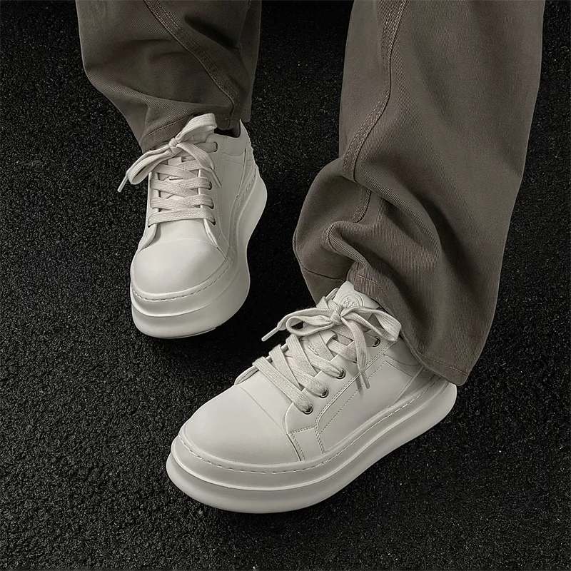Active Trainee Exclusive Low Top Trendy Board Shoes Unisex Pure White Color-12