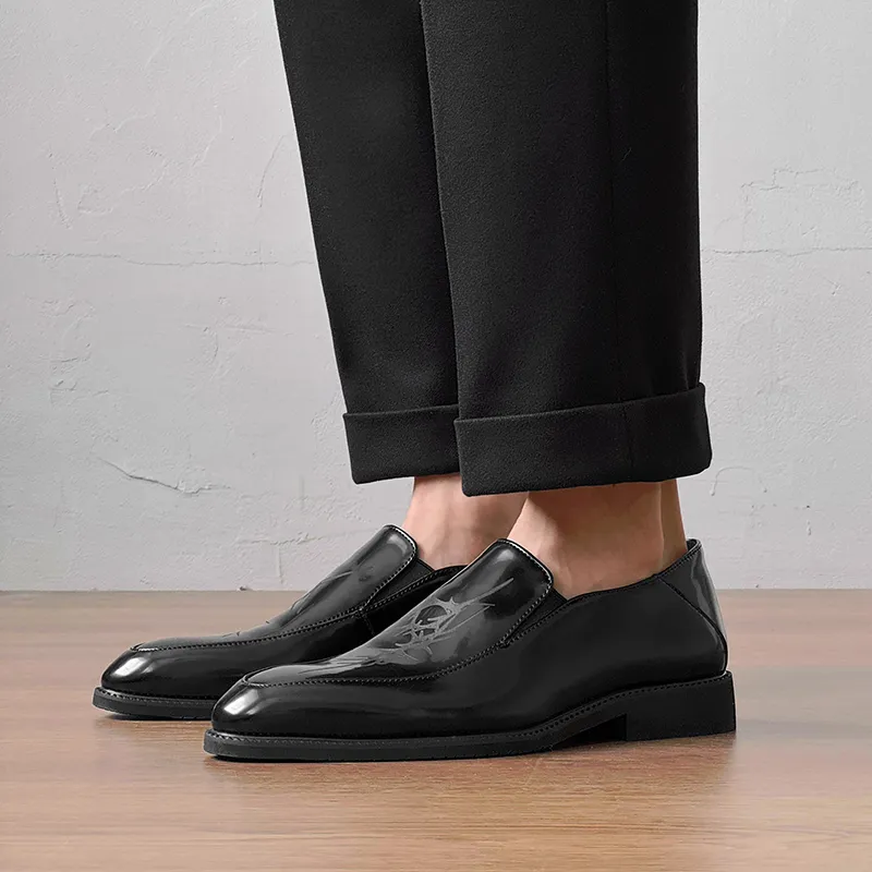MUYI Men's Casual Shoes Men Low Top Black-5