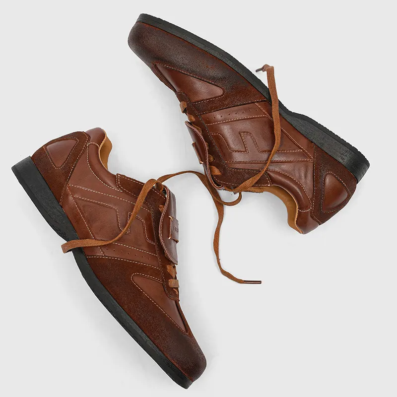 MUYI Breathable Low Top Casual Shoes Unisex Brown-9