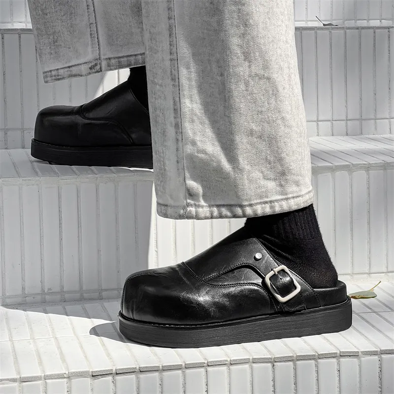 MUYI Closed Toe Slippers Unisex Black-4