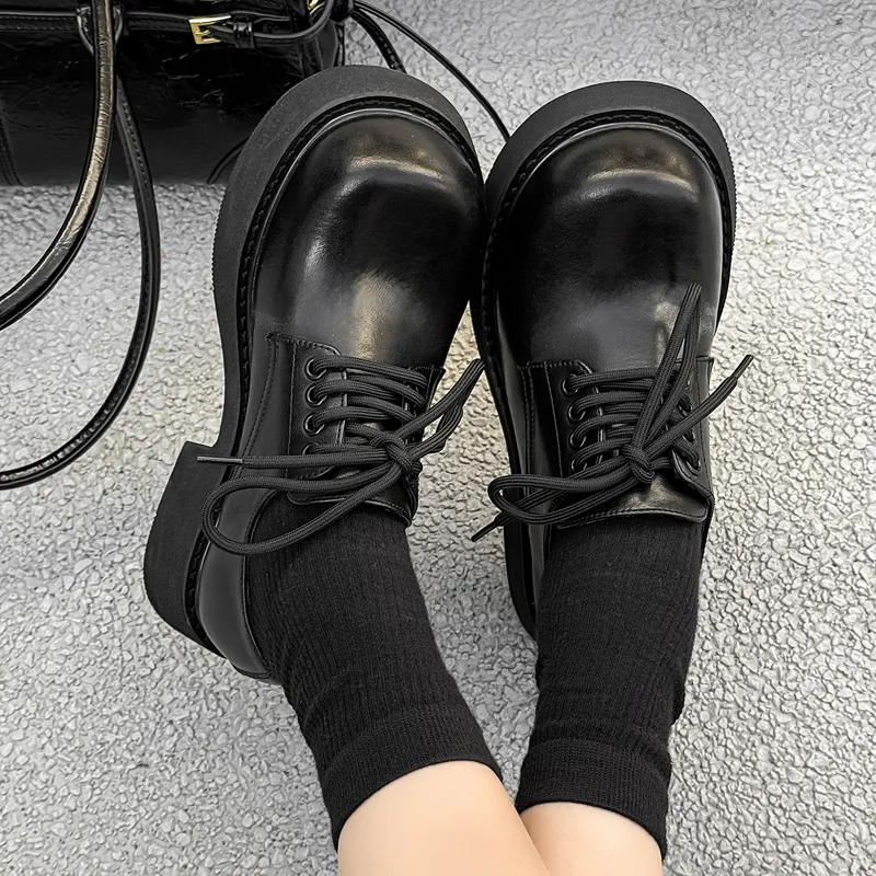 MUYI Breathable Height Increase Low Top Casual Shoes Unisex Black-8