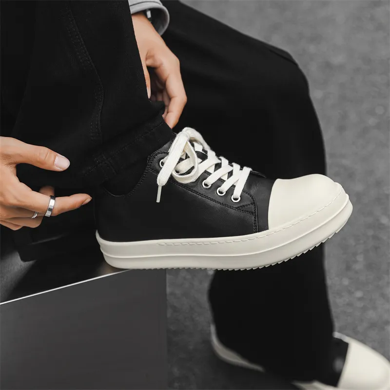 MUYI Low Top Skateboard Shoes Unisex Black-1