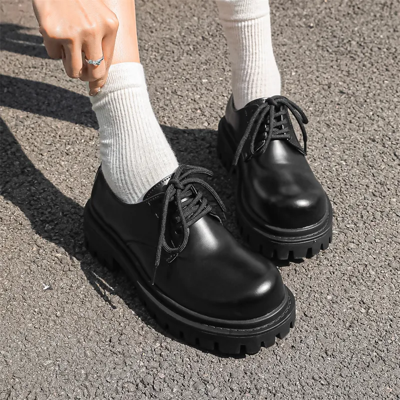 MUYI Cushioning, Breathable, Height Increasing Low Top Casual Shoes Unisex Black-9