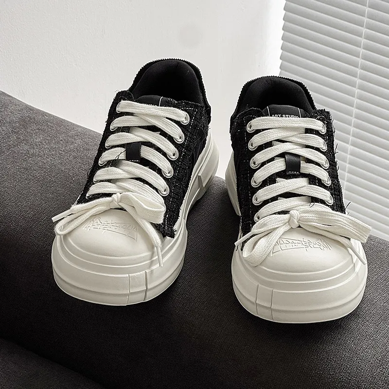 MUYI Low Top Casual Shoes Unisex Black-11
