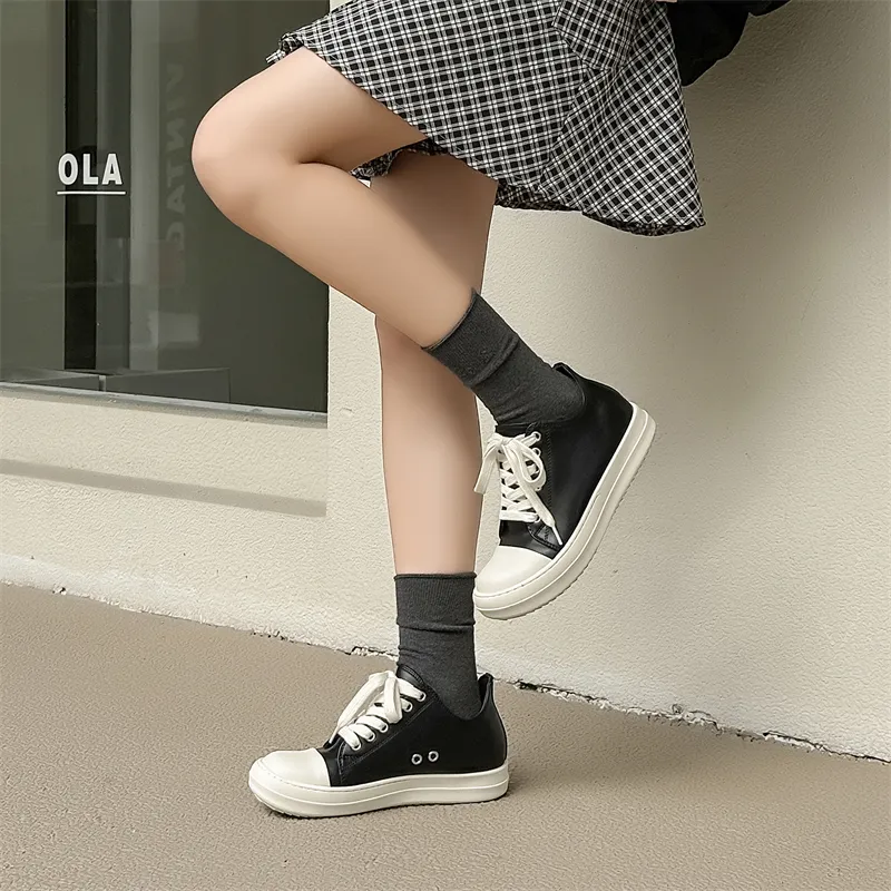 MUYI Low Top Skateboard Shoes Unisex Black-14