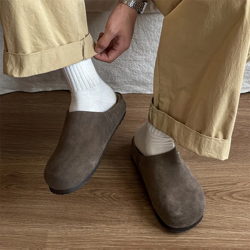 MUYI Rubber Sole Slip Resistant Closed Toe Slippers Unisex-24