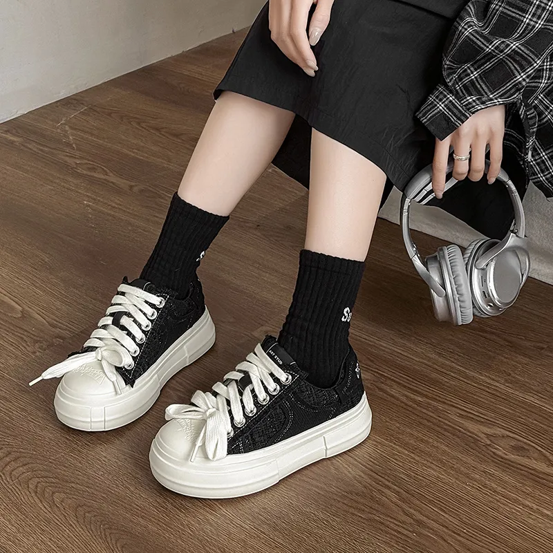 MUYI Low Top Casual Shoes Unisex Black-10