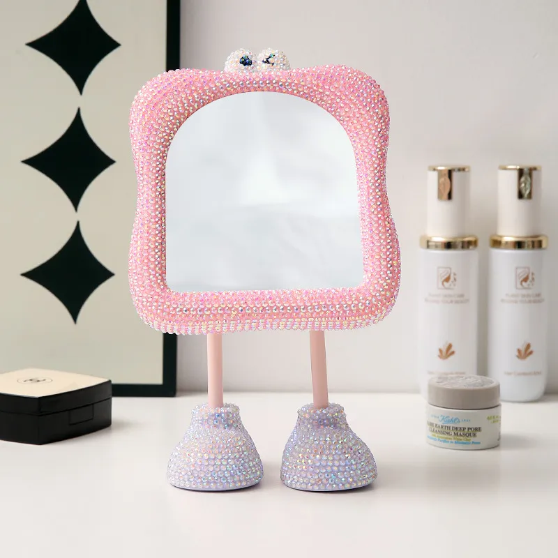 A Few More Cute Cute Cartoon Large Feet Desktop Portable Cartoon Eyes Make Up Mirrors Touch Up-50