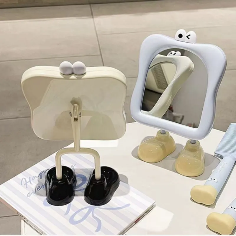 A Few More Cute Cute Cartoon Large Feet Desktop Portable Cartoon Eyes Make Up Mirrors Touch Up-14