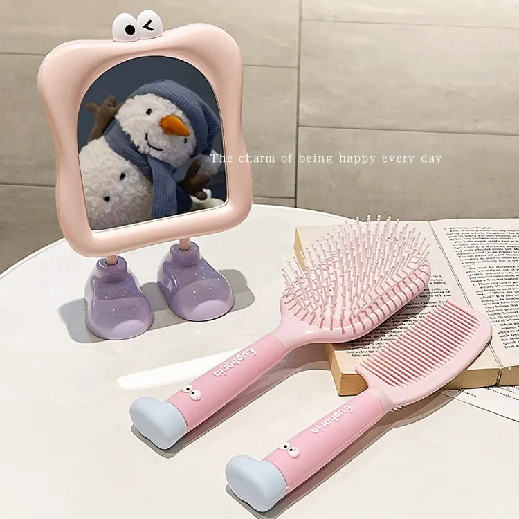 A Few More Cute Cute Cartoon Large Feet Desktop Portable Cartoon Eyes Make Up Mirrors Touch Up-8
