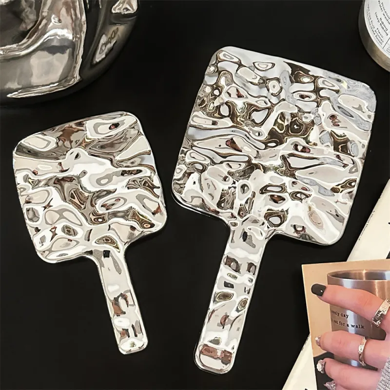 A Few More Cute Creative Electroplated High Definition Portable Square Controller Make Up Mirrors-2