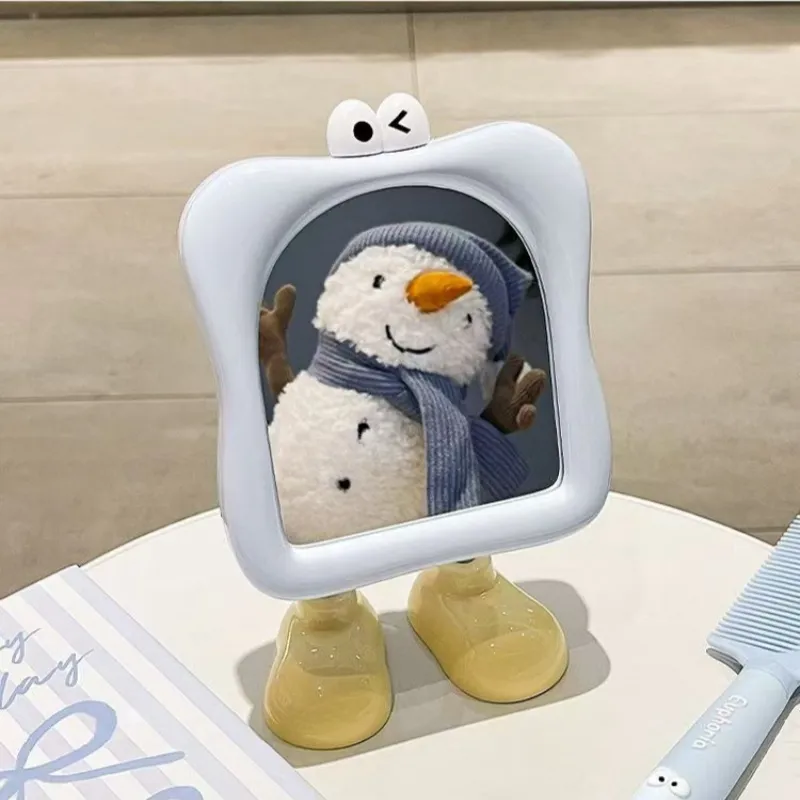 A Few More Cute Cute Cartoon Large Feet Desktop Portable Cartoon Eyes Make Up Mirrors Touch Up-15