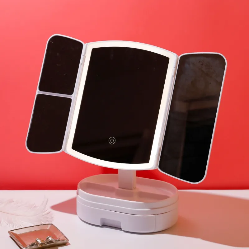 A Few More Cute Tri Foldable Touch Sensitive LED Makeup Mirror-4