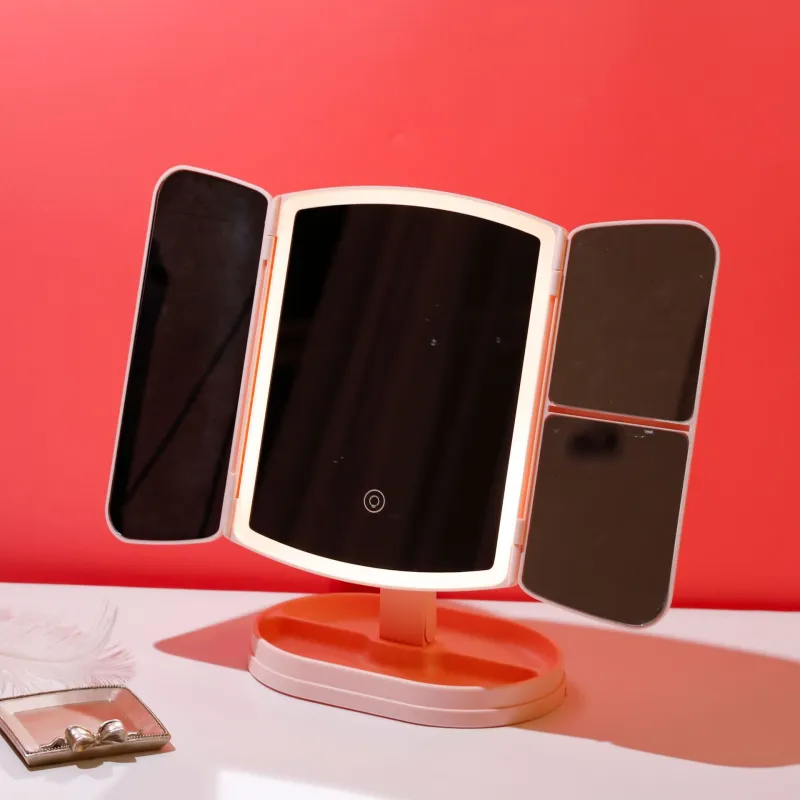 A Few More Cute Tri Foldable Touch Sensitive LED Makeup Mirror-1