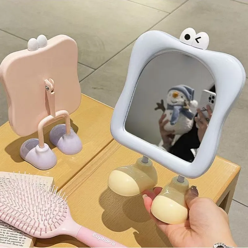 A Few More Cute Cute Cartoon Large Feet Desktop Portable Cartoon Eyes Make Up Mirrors Touch Up-3