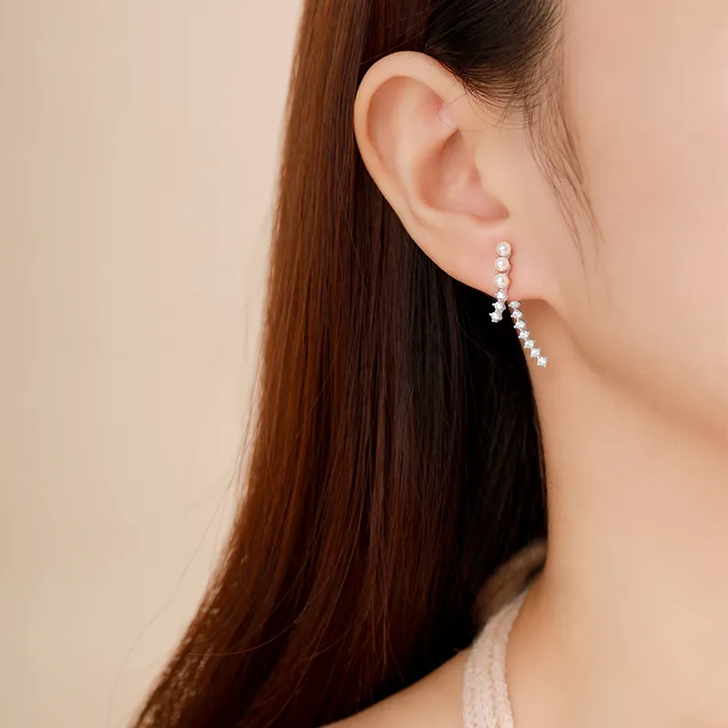TRVMOE S925 Silver Stud Earrings Women's-2