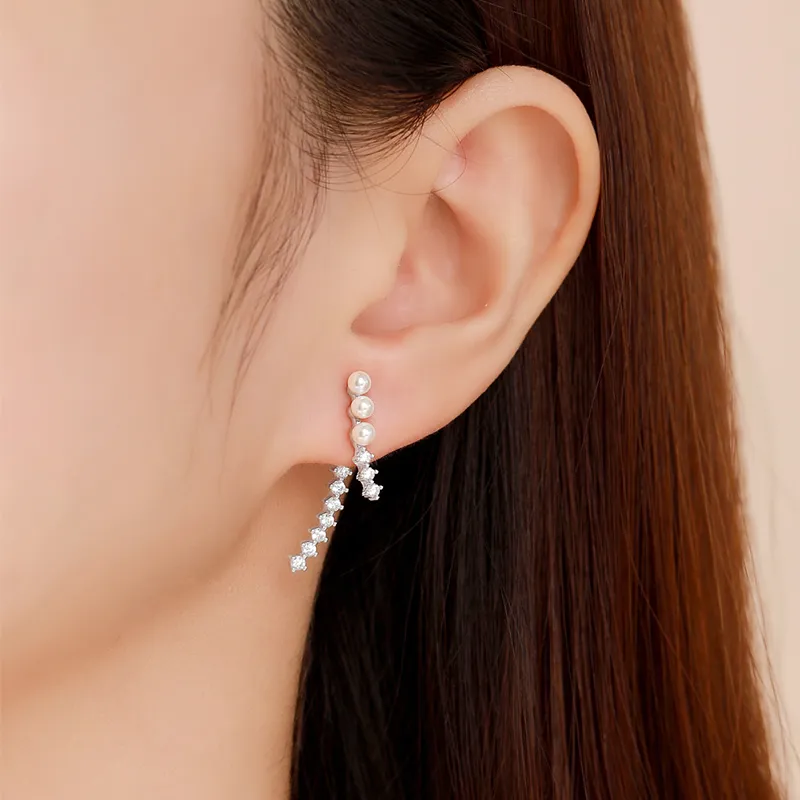 TRVMOE S925 Silver Stud Earrings Women's-3