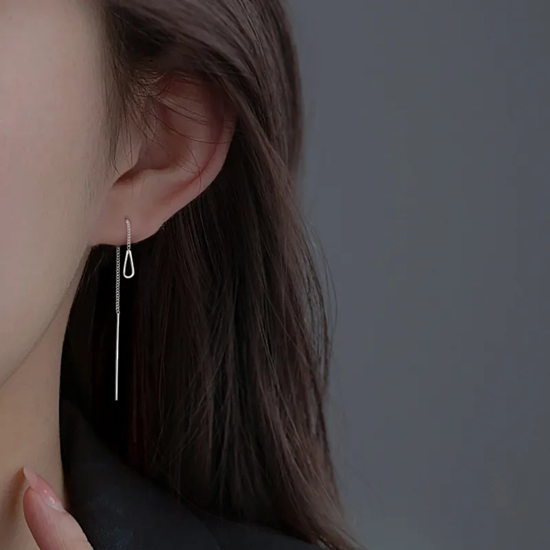 TRVMOE 999 Fine Silver Drop Earrings Women's-3