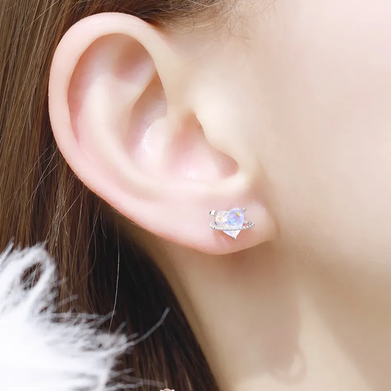 TRVMOE S990 Sterling Silver Stud Earrings Women's-3