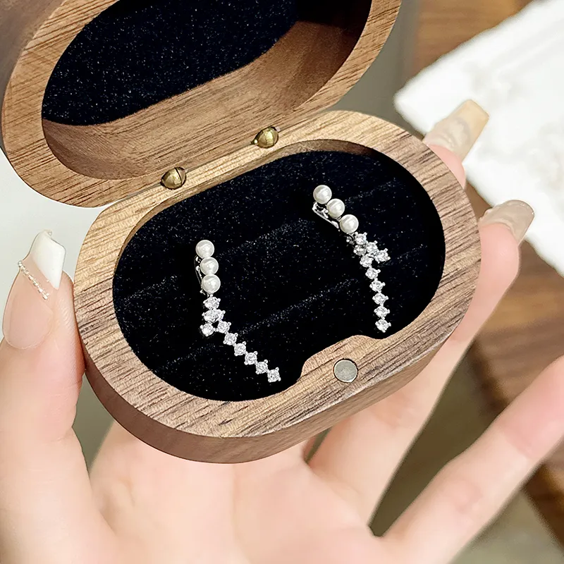 TRVMOE S925 Silver Stud Earrings Women's-4