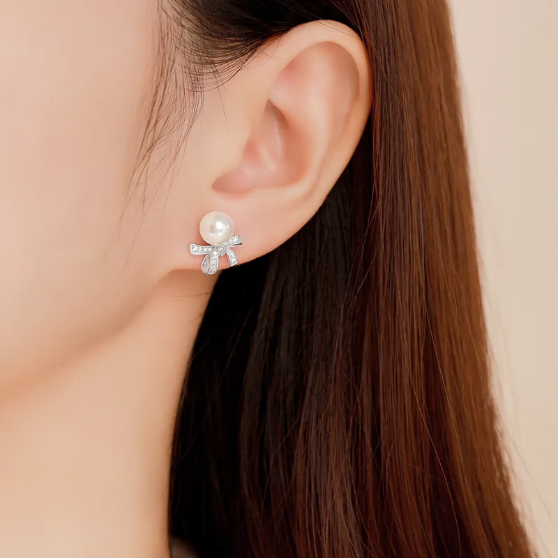 TRVMOE S925 Silver Stud Earrings Women's-3