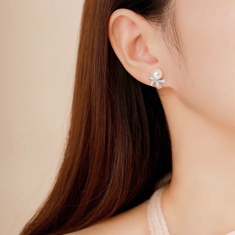 TRVMOE S925 Silver Stud Earrings Women's-2