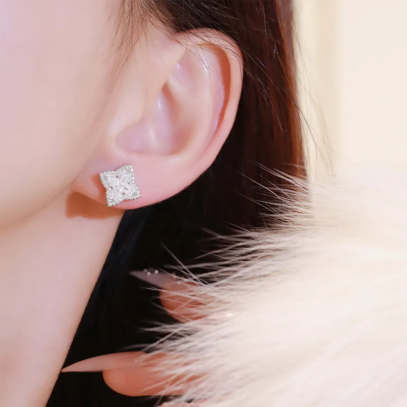 TRVMOE S925 Silver Stud Earrings Women's-1