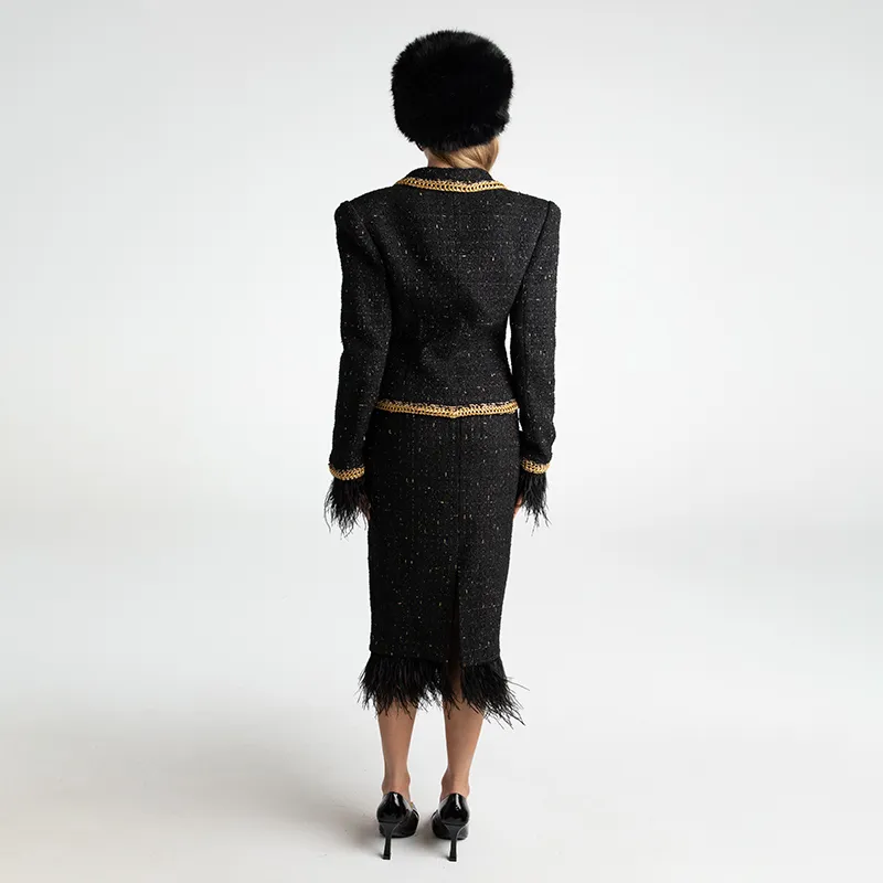 NANA JACQUELINE Cropped Coats Women's Black-2
