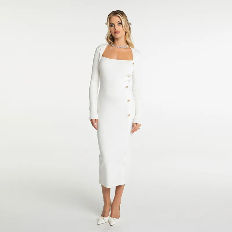NANA JACQUELINE Long Sleeved Dresses Women's White-2