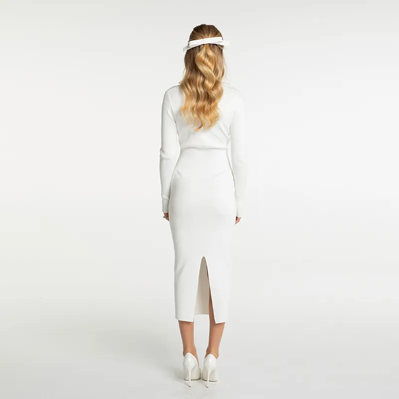 NANA JACQUELINE Long Sleeved Dresses Women's White-3