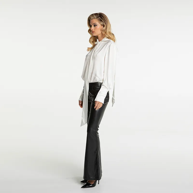 NANA JACQUELINE Leather Pants Women's Black-3