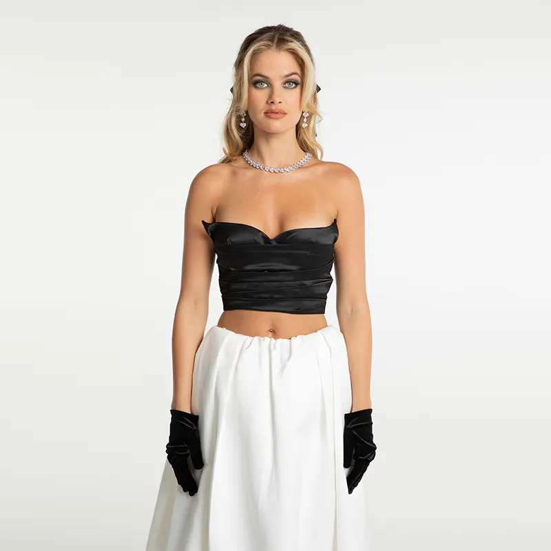 NANA JACQUELINE Crop Tops Women's Black-3
