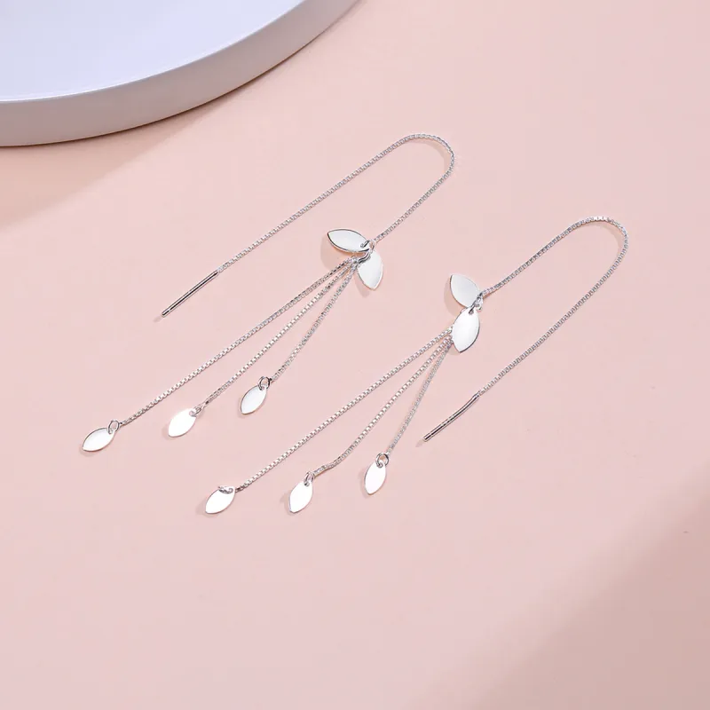 LIANDUO 925 Sterling Silver Drop Earrings Women's Good Luck-4