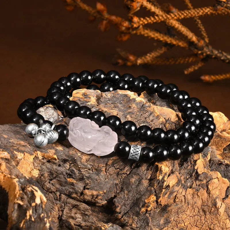 LIANDUO Obsidian Bracelets Women's-4